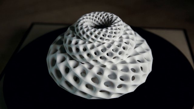 Sculture stampate 3D. Sono basate sulla sequenza di Fibonacci