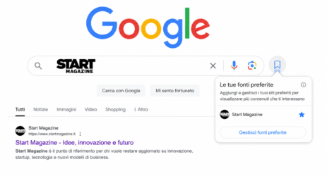google fonti preferite startmag