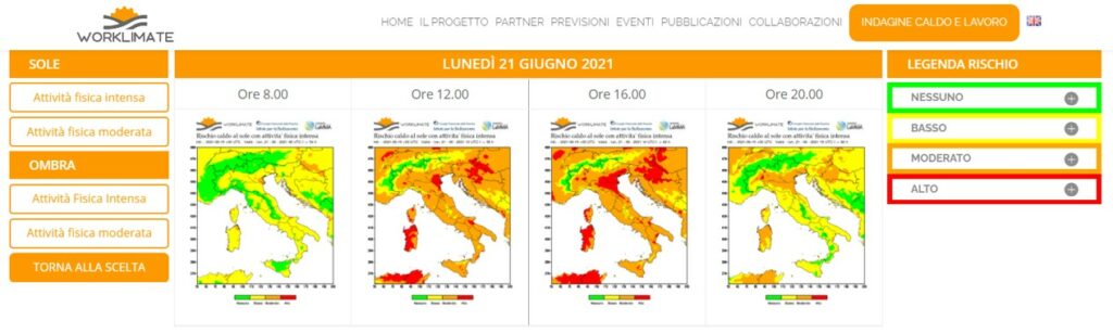 lavoratori caldo