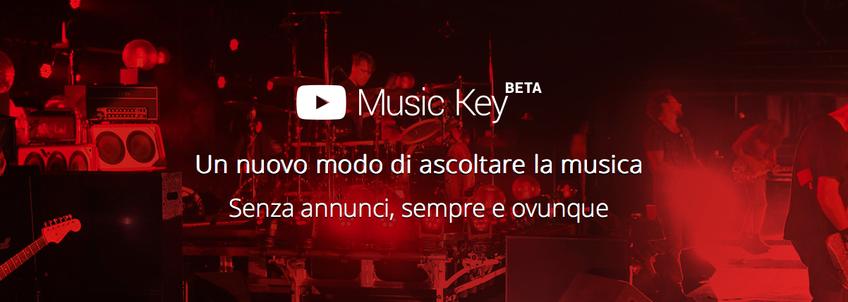 Music Key, il servizio a pagamento di YouTube