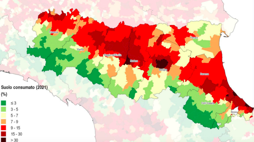 Consumo Suolo Emilia Romagna