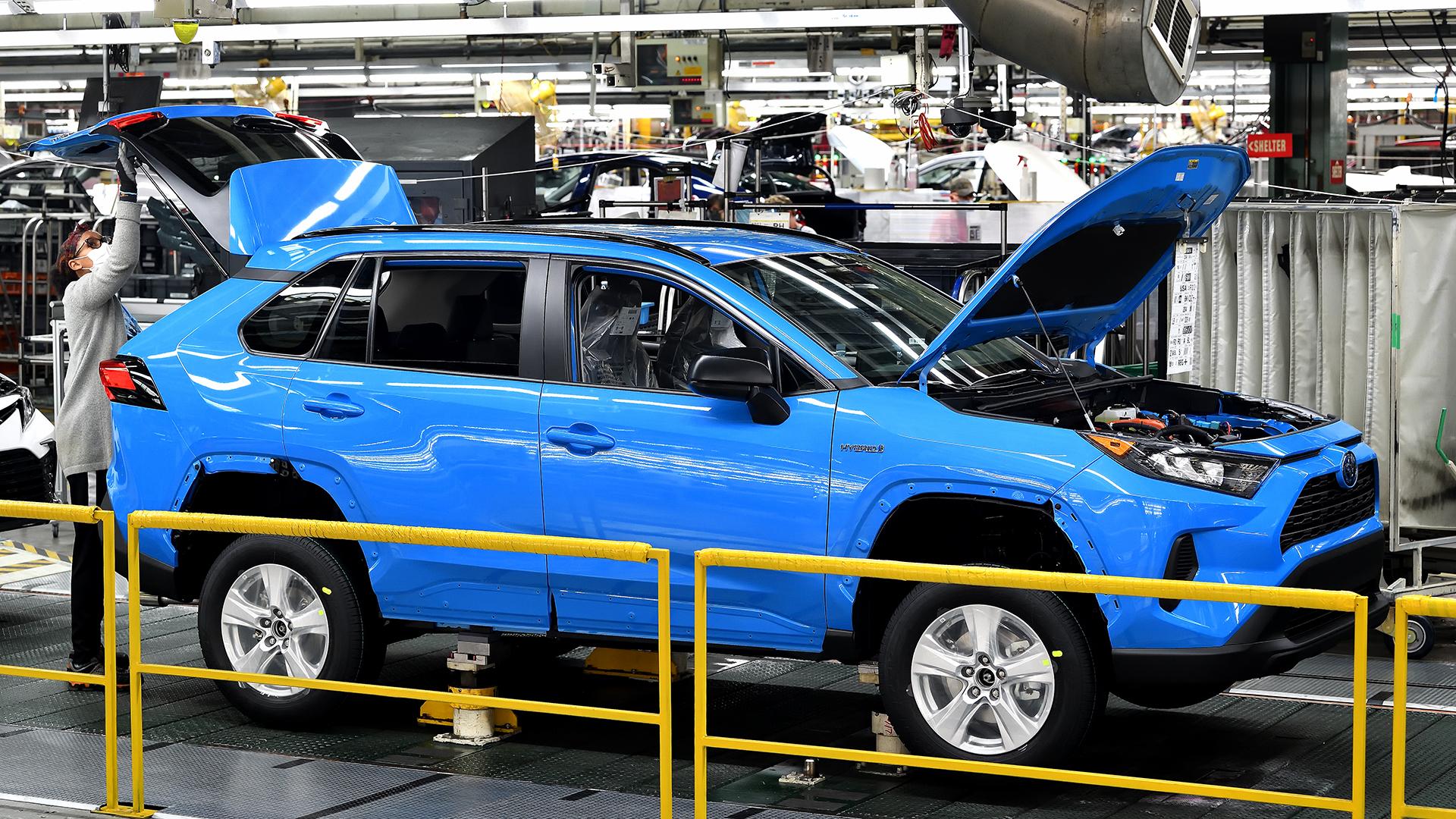 What happens to Honda and Toyota production because of the chips