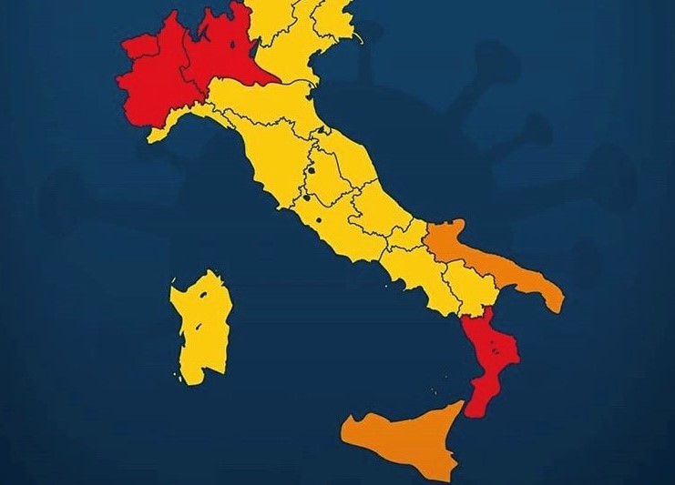 Spostamenti Regioni Colori