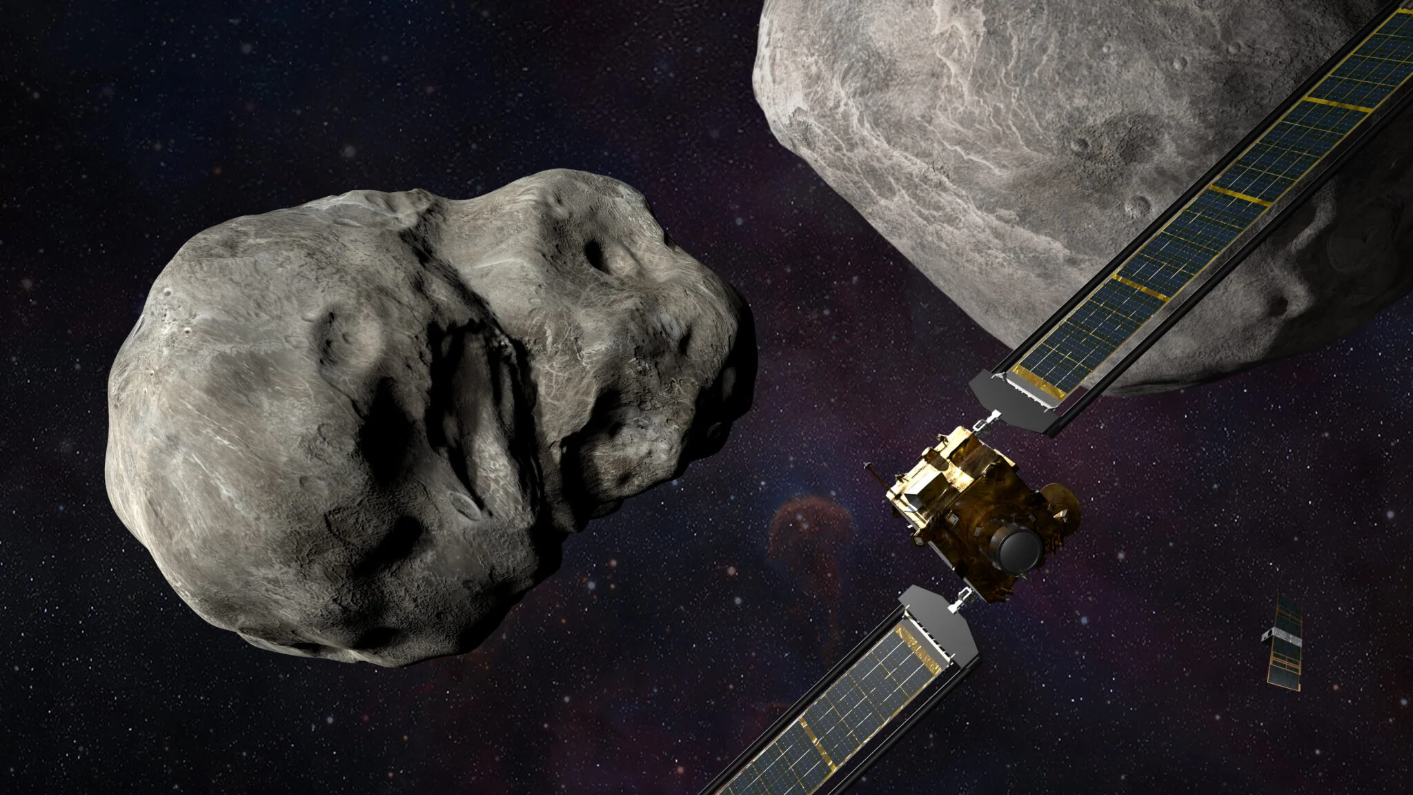 Space defense, the NASA Dart probe is close to impact with the asteroid