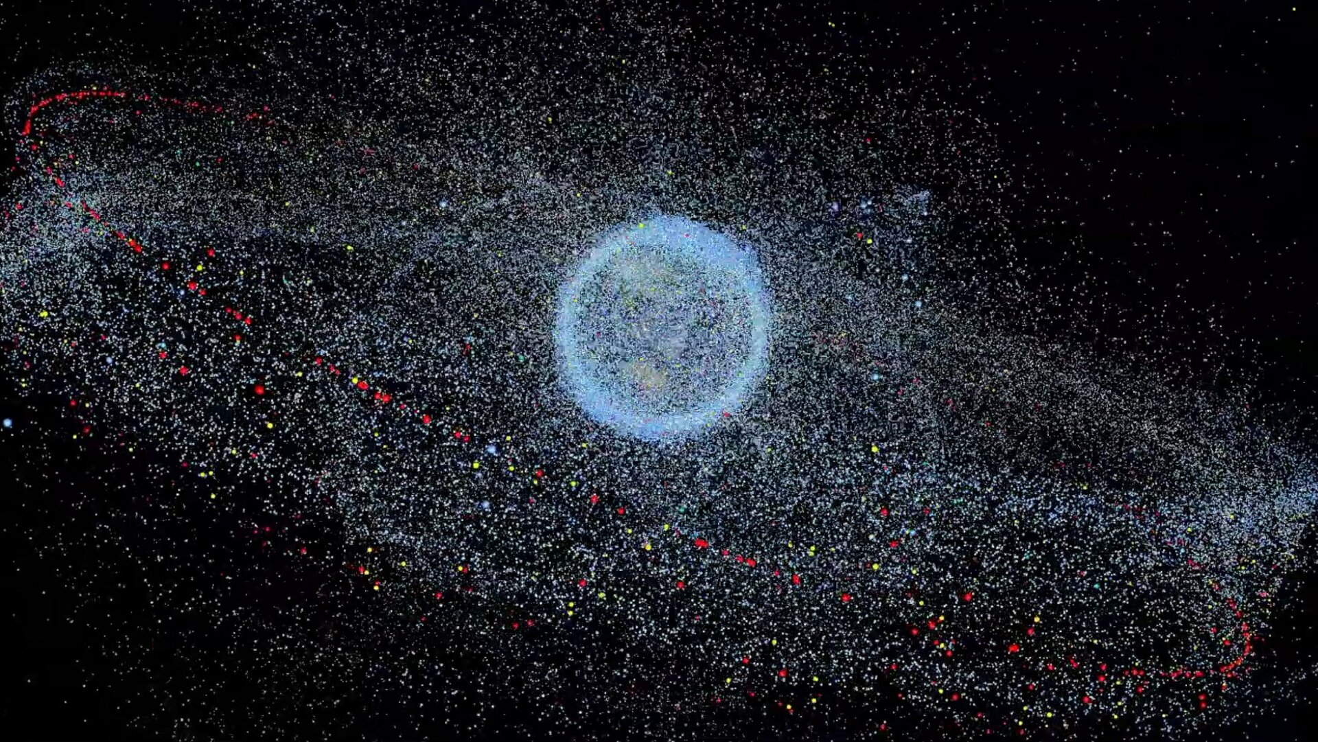 What happens to the space debris?