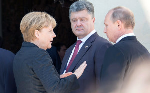 Merkel, Putin e il primo ministro ucraino