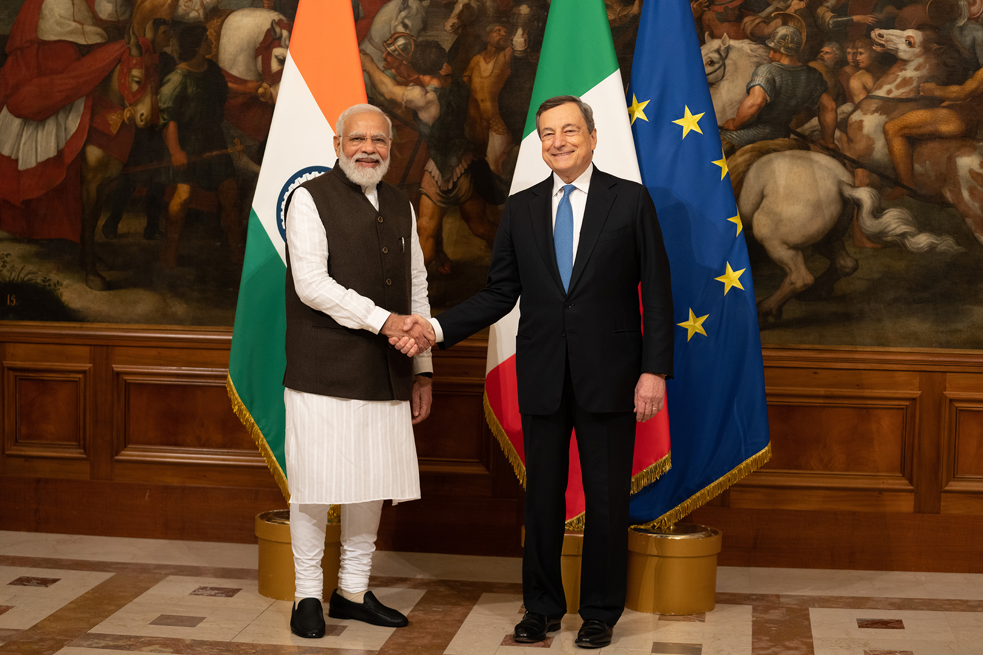 Leonardo, here's how Draghi moves in India